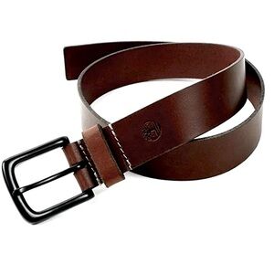 TIMBERLAND men's dark brown leather belt  B75477 large 38/40 NWT